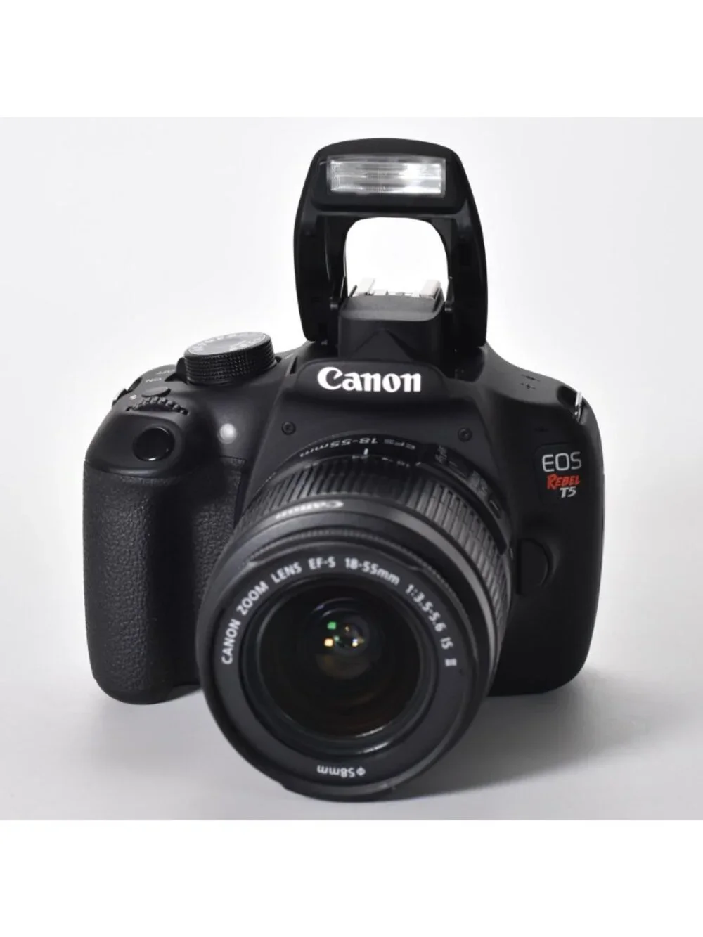 Canon EOS Rebel T5 DSLR Camera 18MP 18-55mm Lens Video 1601 Clicks 64GB SD MINT